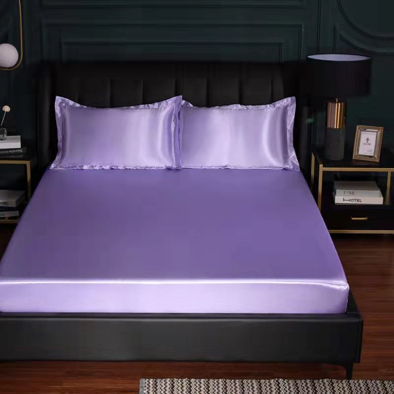[Ga Trải Giường Bằng Lụa Lạnh Mùa Hè + Vỏ Gối] Bộ 3 Chiếc, Ga Trải Giường Mềm Mại Và Mịn Màng, Ga Trải Nệm, Ga Trải Giường Mùa Hè Mát Mẻ Và Vỏ Gối, Bao Gồm Tất Cả Các Tấm Chống Trượt, Tấm Mỏng, kích Cỡ: Queen / King / Super King