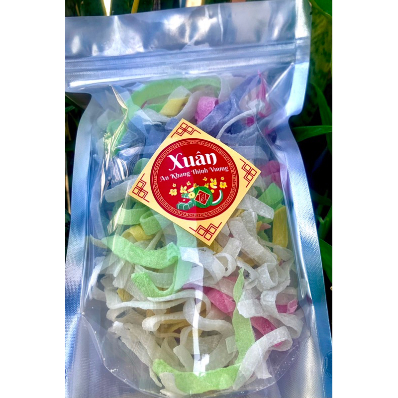 Mứt dừa sợi bào bánh tẻ nhà làm