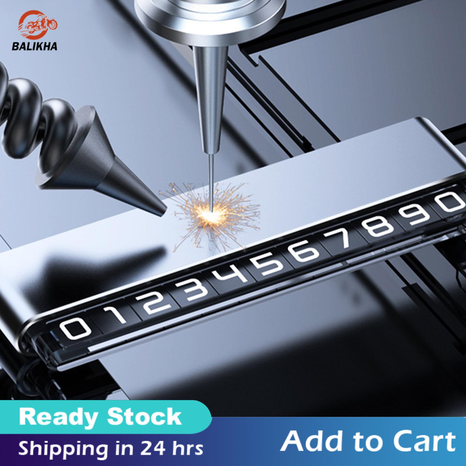 Balikha Car Phone Number Card for Car Dashboard Automobile Interior Parking Plate Temporary Stop Number Plate Parking Number Plate