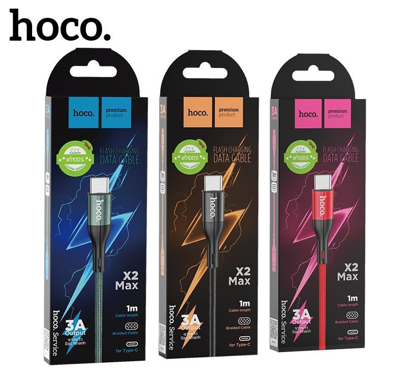 Cáp sạc nhanh hoco x2 max 3a cổng type-c dây dài 2m