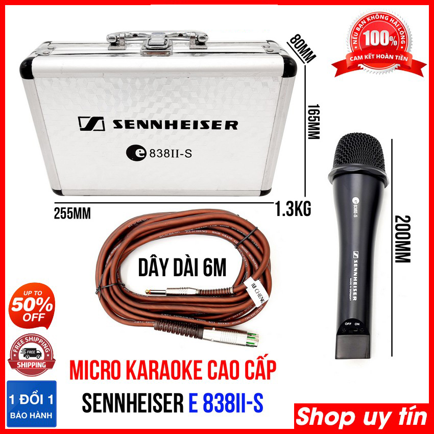 Micro karaoke gia đình SENNHEISER 868 II - S hàng nhập khẩu tiếng ca trong trẻo công nghệ chống hú cao micro bắt âm tốt siêu nhạy bảo hành 12 tháng