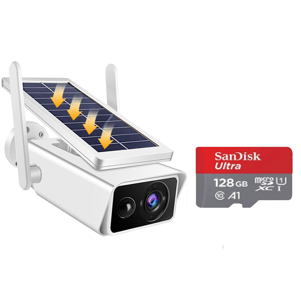 Solar Camera Outdoor Wireless PoweredTwo-Way Audio Night CCTV Camera ...