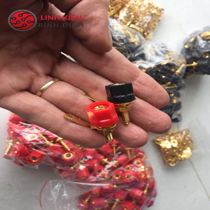 Cặp cọc loa đỏ đen ( 1 cặp )