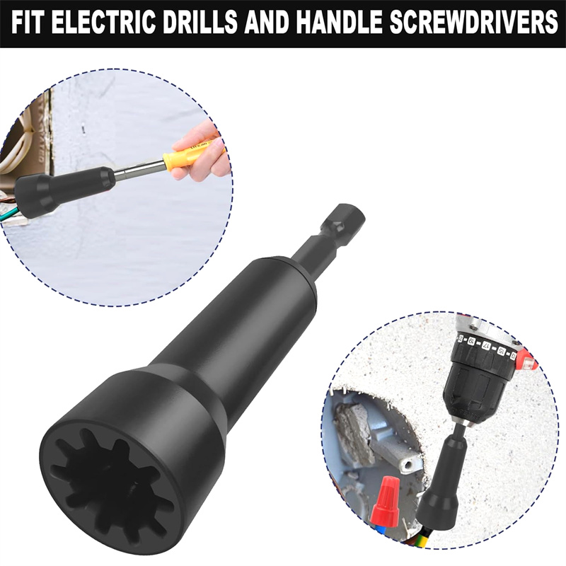 [TM Store]💖[HOT SALE]🎈🎈 Wire Twisting Tool Spin Wire Twister Connector Socket For Drill With Shank Wire Nut Driver Twisting Adapter For Power Drill