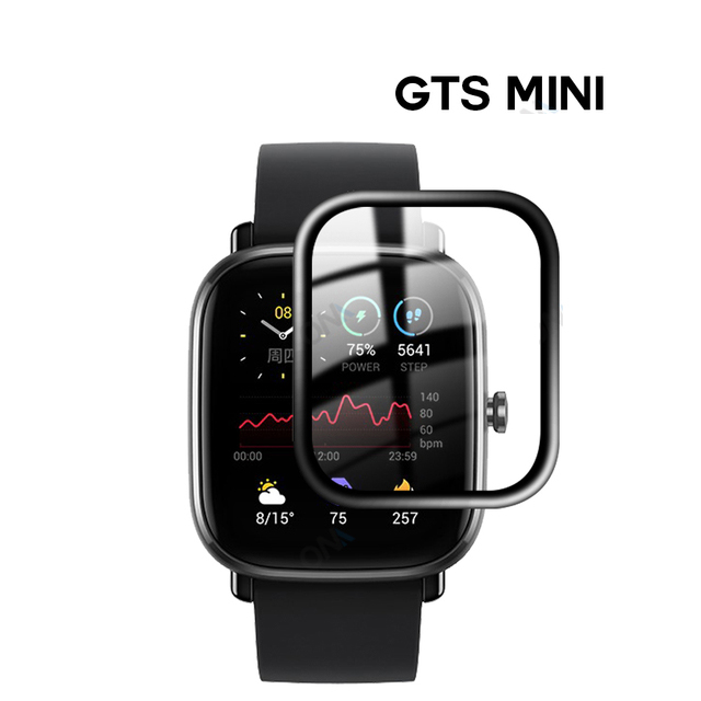 3D PMMA miếng bảo vệ màn hình Bảo Hiểm Đầy Đủ Cho Huami AMAZFIT GTS 2E GTS2 Mini GTS3 Smartwatch miếng bảo vệ màn hình