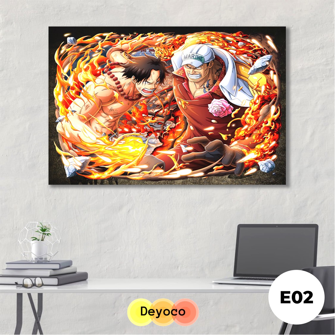 Tranh dán tường one piece 3D