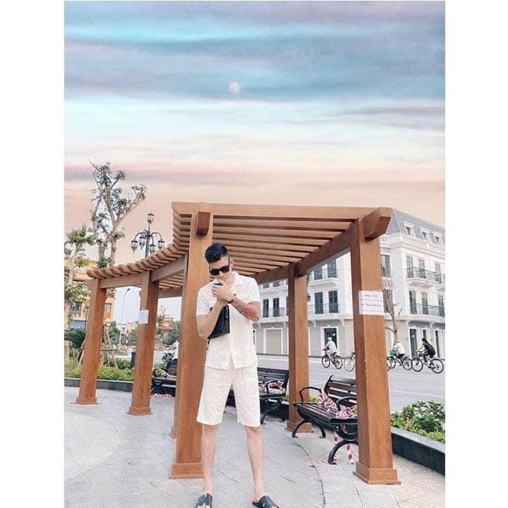 set bộ  đũi cổ sơ mi nam cao cấp