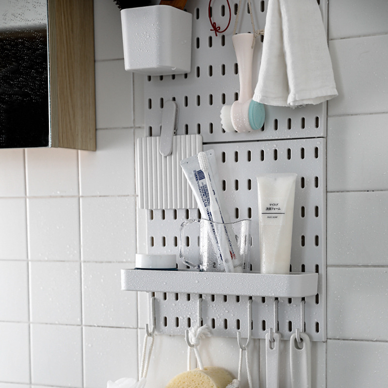 Pegboard Combination Kit, Wall Mounted Storage White Peg Boards Organizer For Walls Display Organization Encounter.