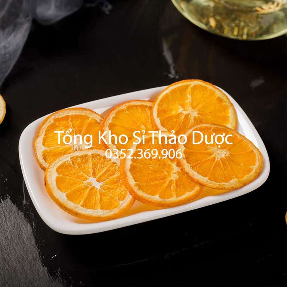 Cam vàng sấy khô 1kg (Cam vàng thái lát, trà cam quế thơm miệng)