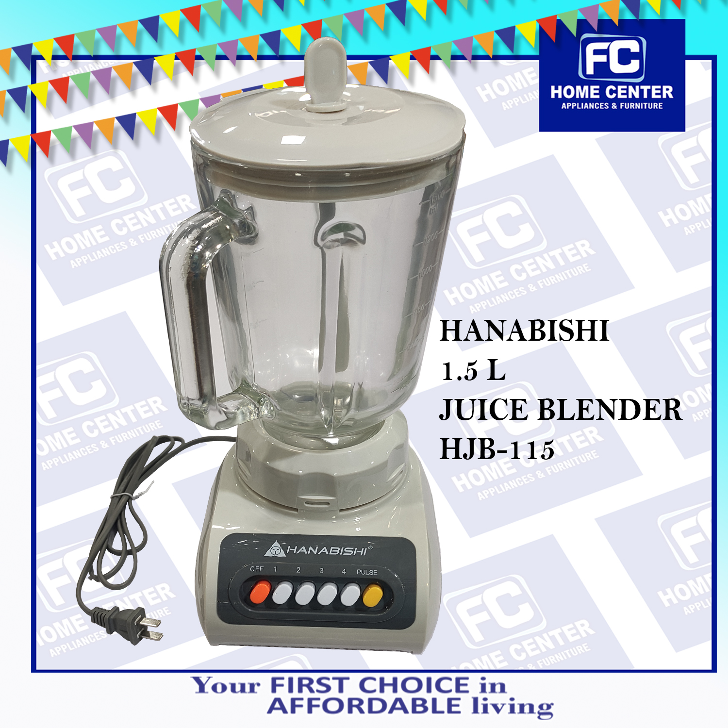 HANABISHI JUICE BLENDER 1.5 LITER HJB115 Lazada PH
