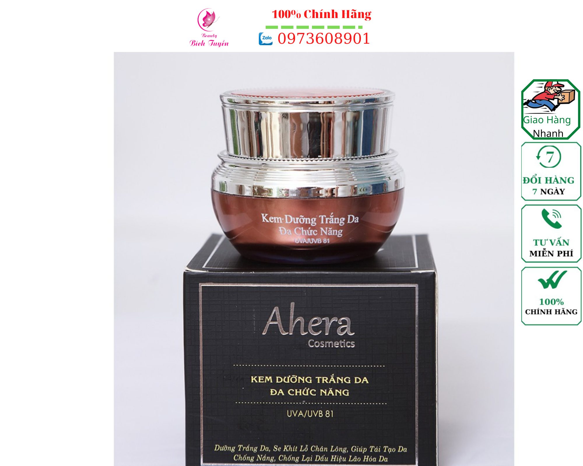 Kem AHERA Dưỡng Trắng Da Đa Chức Năng