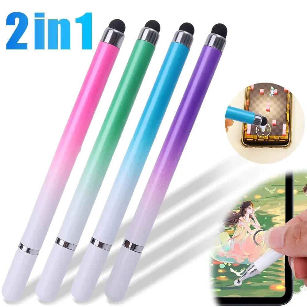 2 Trong 1 bút chỉ điểm Điện Thoại Di Động Máy Tính Bảng Cảm Ứng Điện Dung Bút Chì Cho Iphone Samsung Phổ điện thoại Android Vẽ Màn Hình Bút Chì