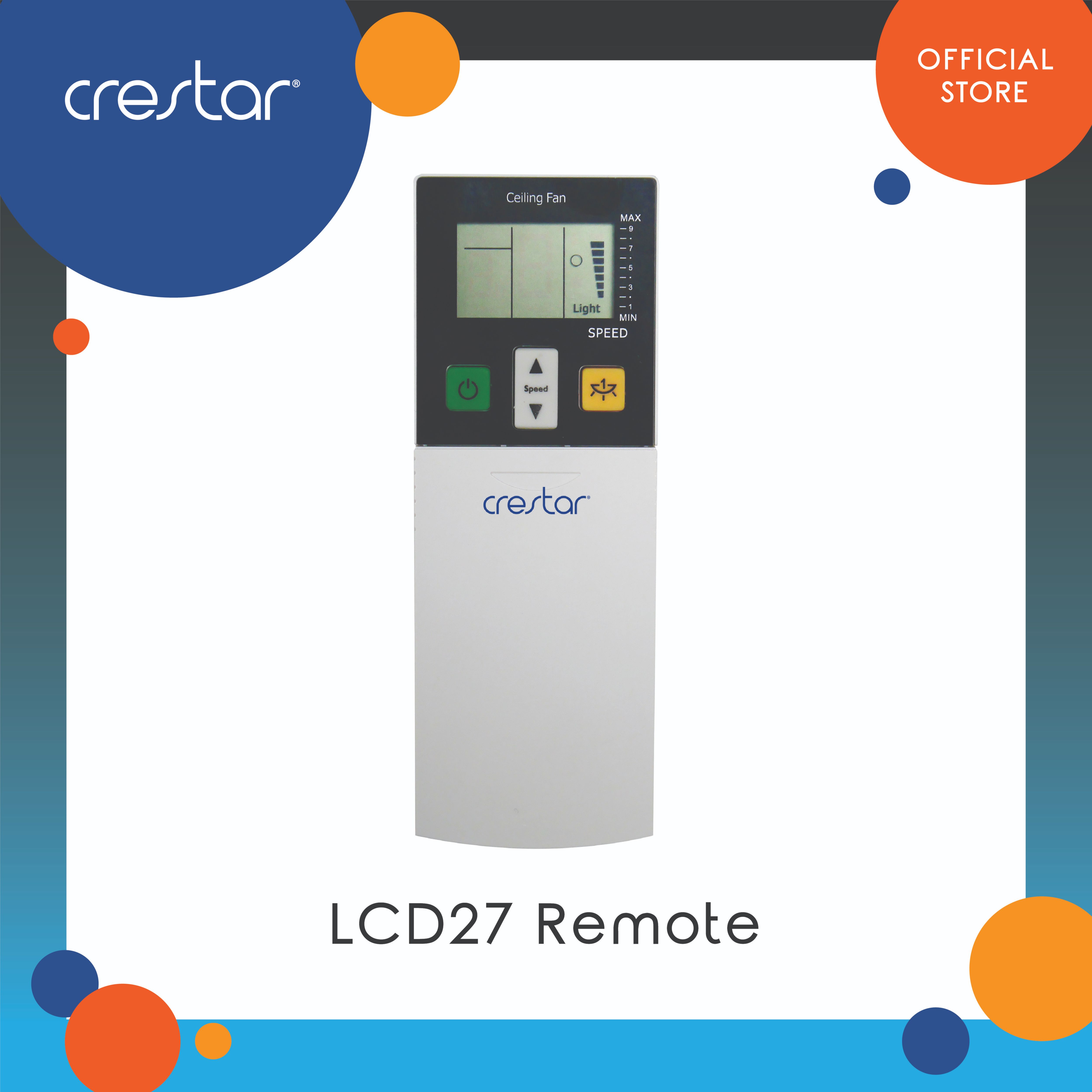 Crestar Ceiling Fan Remote Control (LCD27) *(ONLY Compatible KG23 Controller)* Lazada Singapore