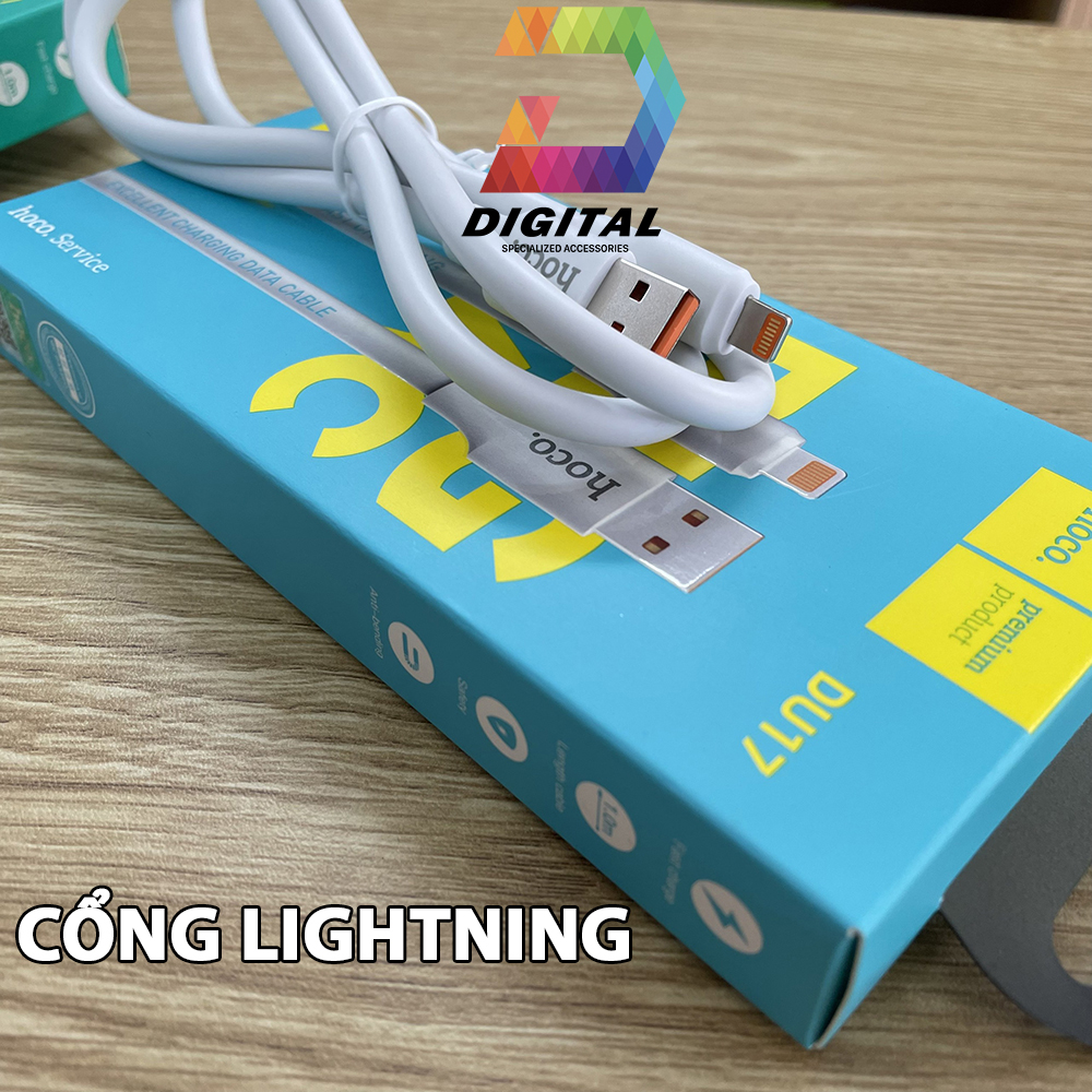 Cáp Sạc Nhanh Hoco DU17 Chính Hãng Dài 1 Mét ( iPhone, Type C, Micro )