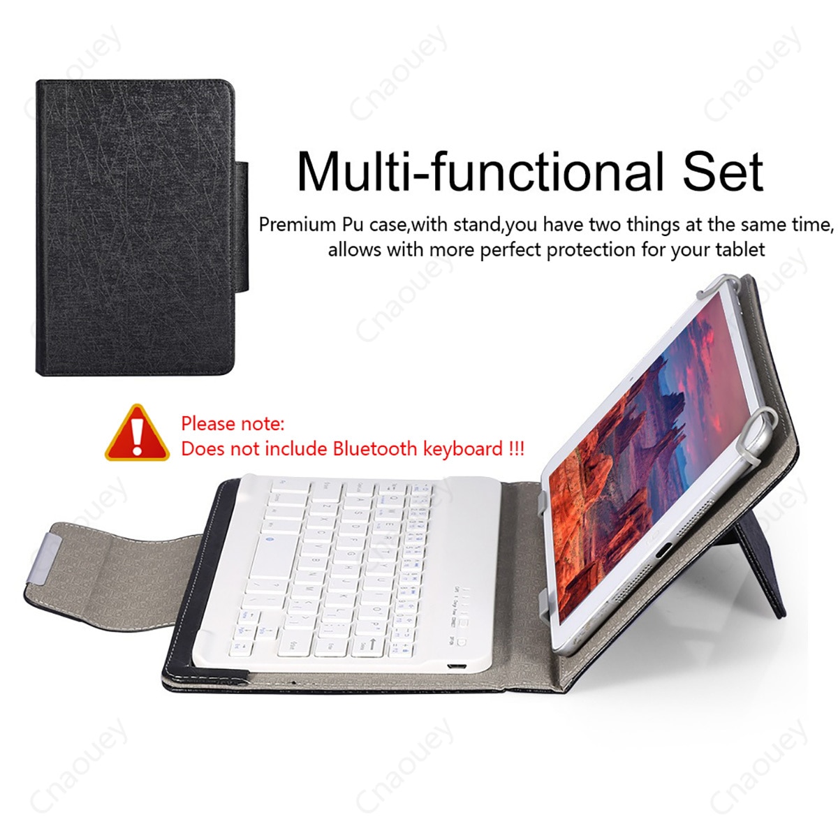 Keyboard Case for 7 8 9 10.1 inch Universal Tablet PU Leather Tablet Stand Cover for Android iPad Samsung Huawei Lenovo Funda