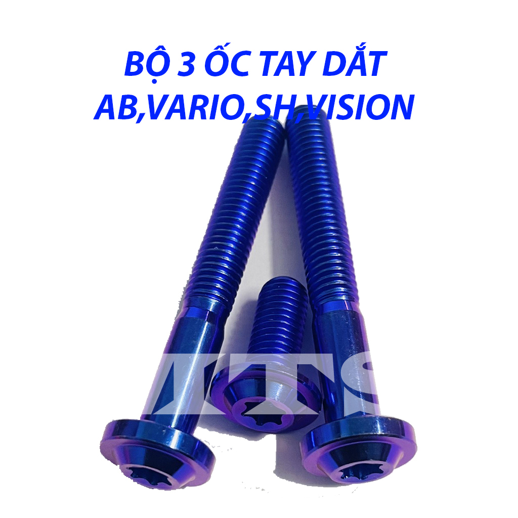 Bộ 3 Ốc Bắt Cảng, Tay Dắt AB,Sh,Vario,Vision TITAN GR5-MTS