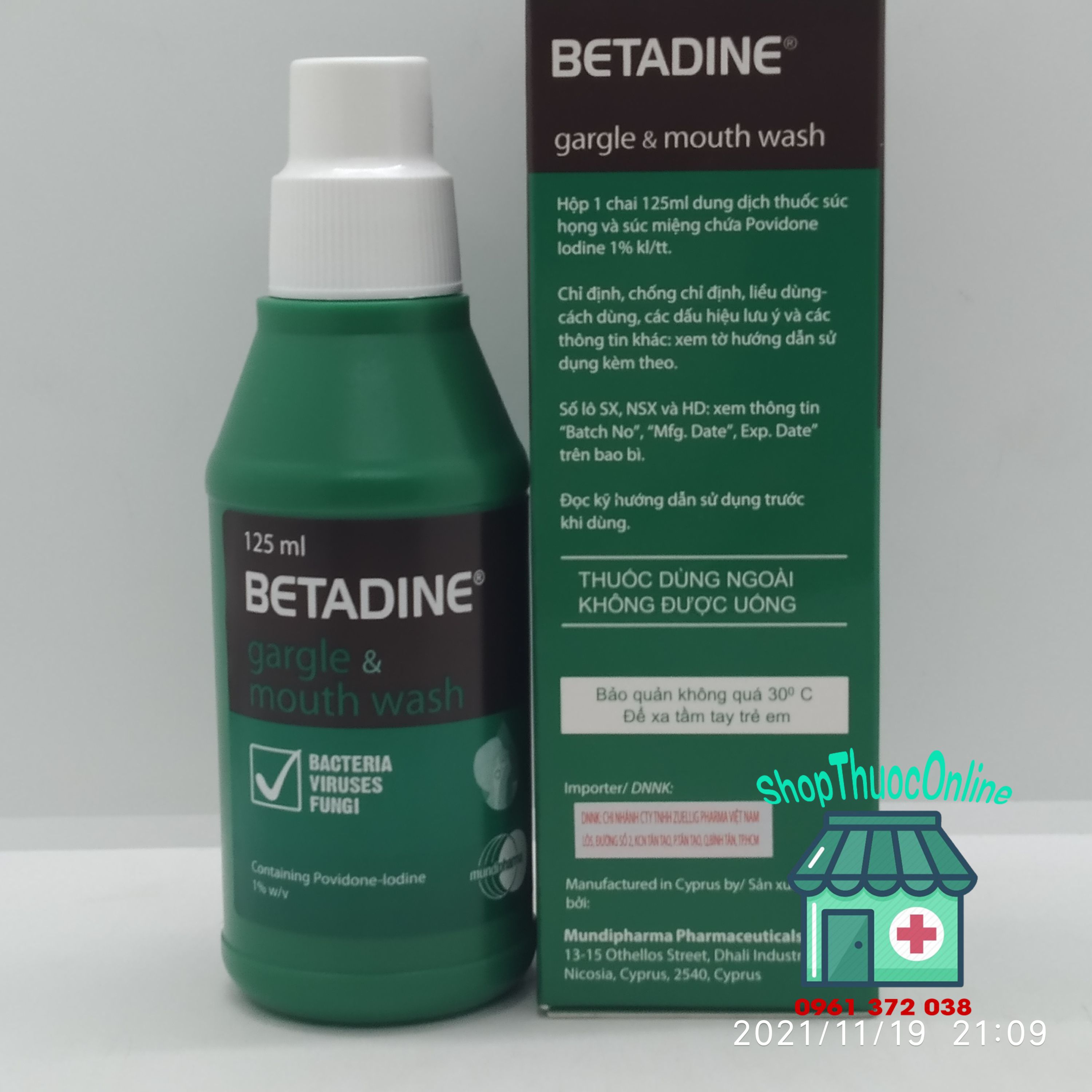 BETADINE chai xịt/súc họng