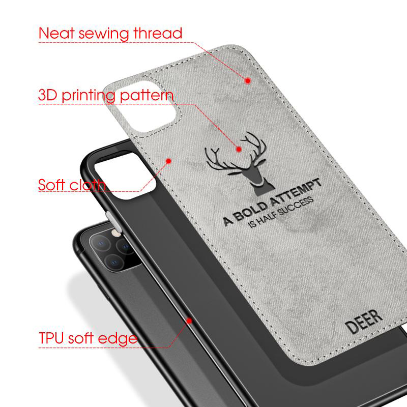 For Xiaomi Poco M6 Case Slim Hybrid Matte Deer Elk Design Cloth For Xiaomi Poco M6 4G Back Cover Phone Cases.
