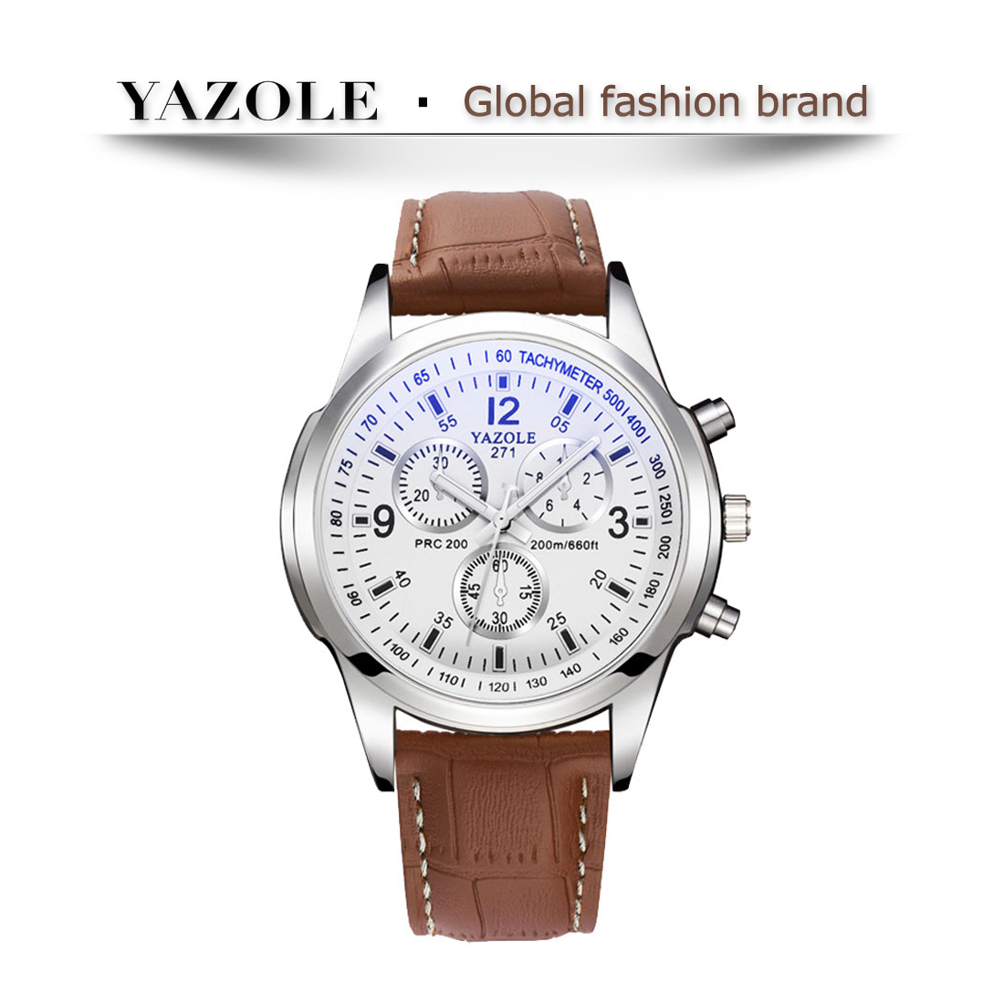 YAZOLE watch for men Quartz Formal Exquisite Classic Luminous Waterproof Luxury watches Holiday gift Mineral glass Leather strap [271]