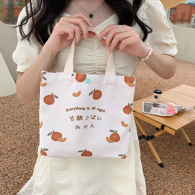 🍒Cherry Thorn ถุงกระเป๋าผ้าใบใหม่ความจุขนาดใหญ่นักเรียนหญิงเดินทางแบบ