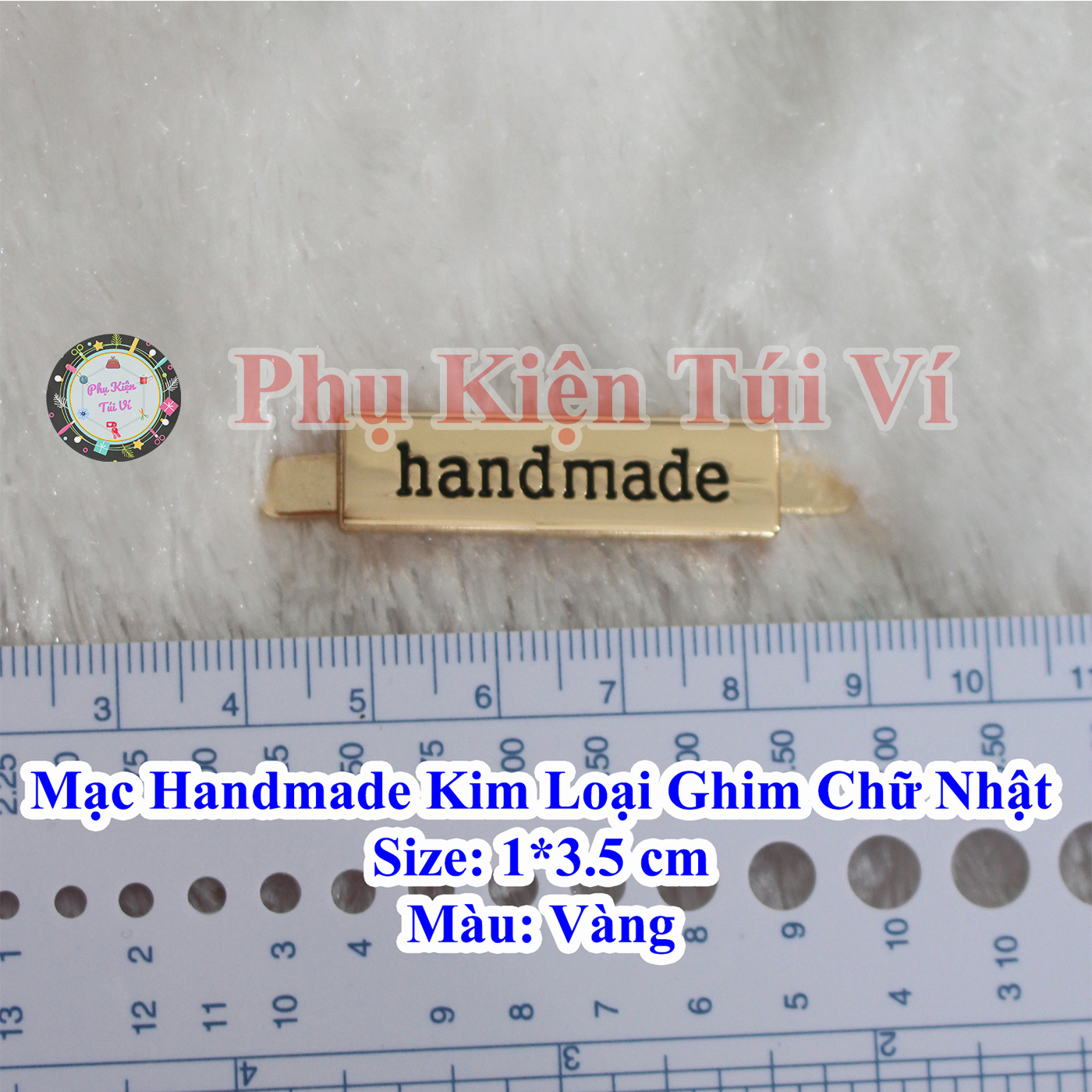 Mạc handmade kim loại ghim chữ nhật (20k/1cái)