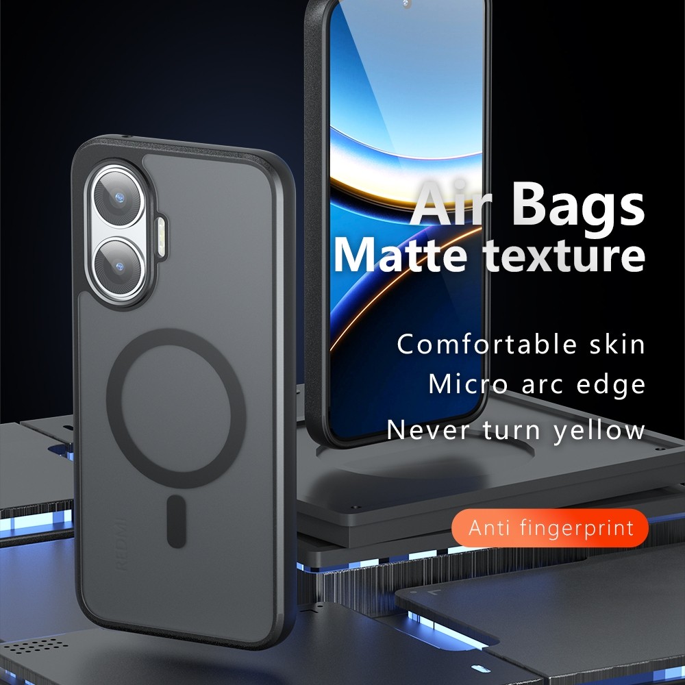 Phone case Xiaomi Poco F7 Back cover Armor Matte Frosted Clear Magnetic Wireless Charge Hard Cover.