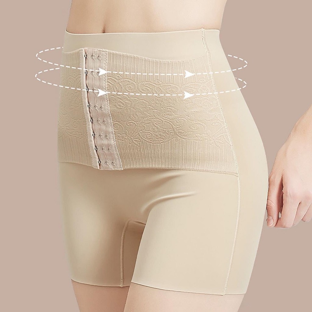 Quần gen nịt bụng su lụa móc cài trước