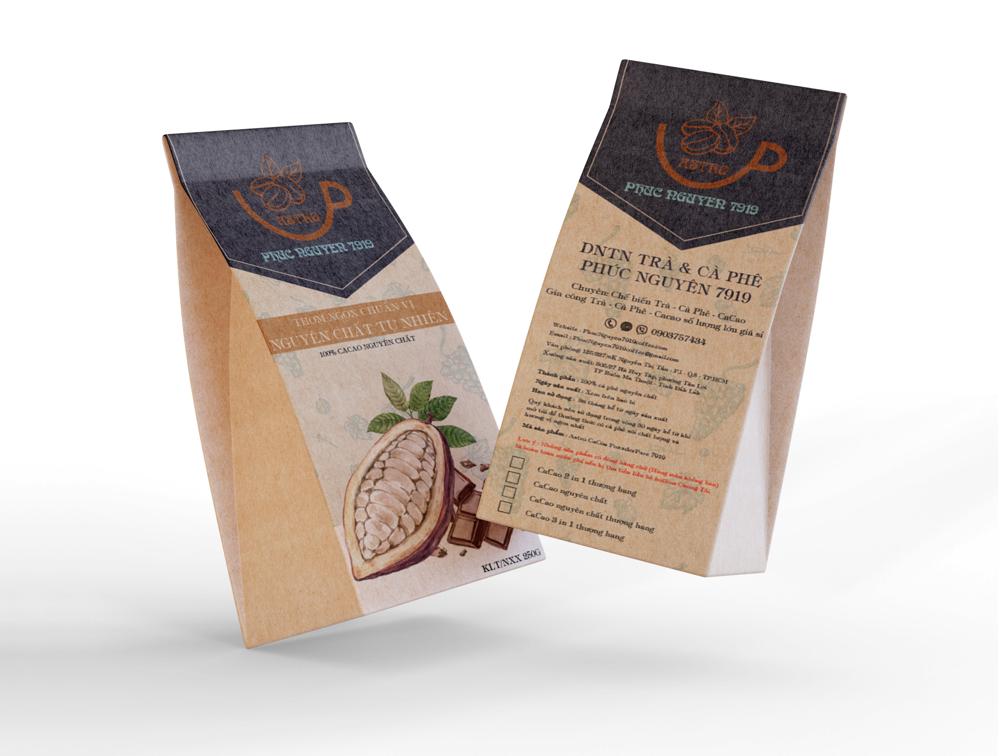 (Freeship) Gói 25 gram Bột Ca Cao Nguyên Chất (Astro CoCoa Powder)