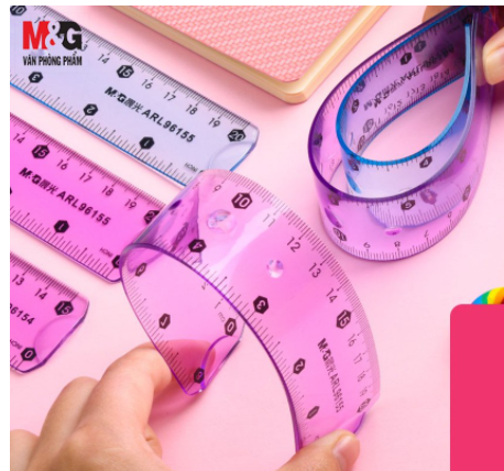 Combo 2 cây thước dẻo 20cm Aihao