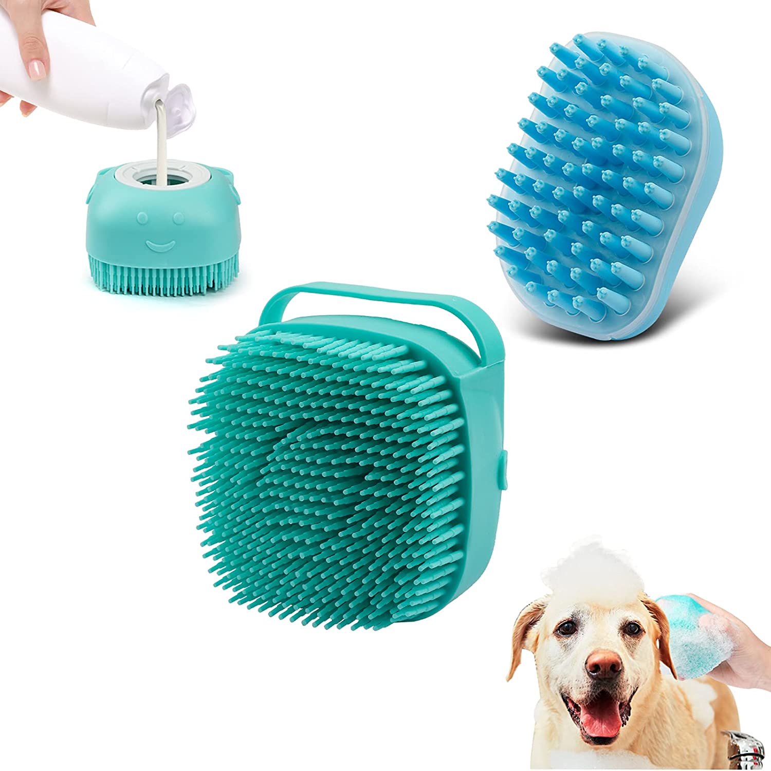 (OW) Silicone Bath Body Shower Brush, Exfoliating Cleansing Soft Brush