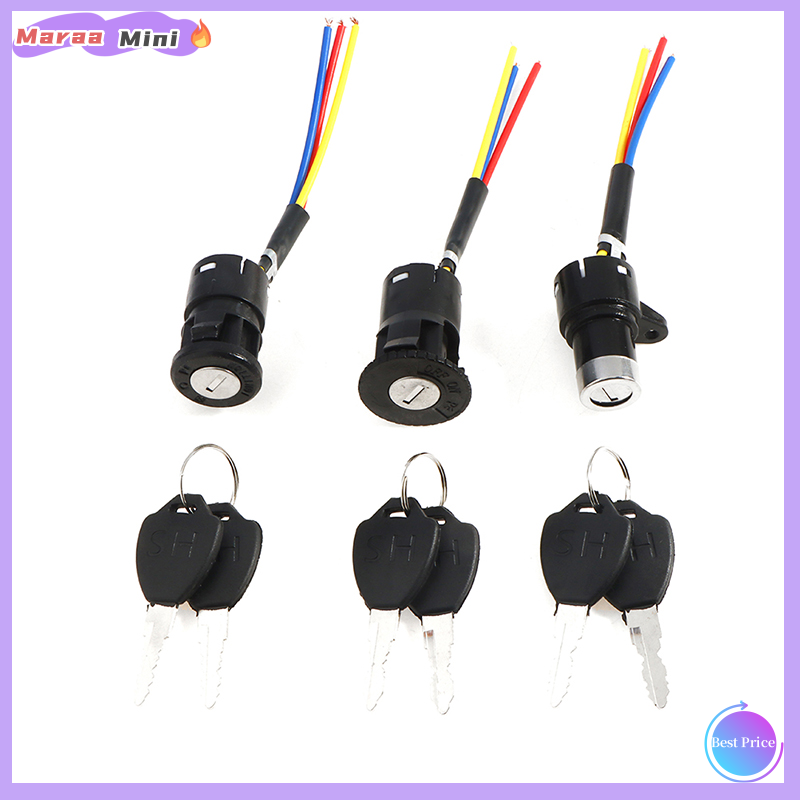Maraa Universal Ignition Switch Key Power Lock For Electric Bicycle Electric Scooter
