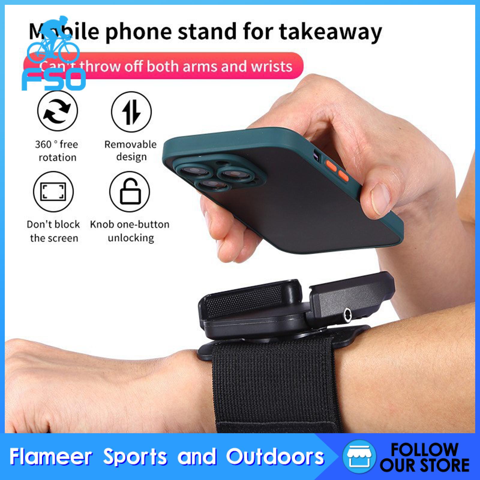 Flameer Wristband Phone Holder Armband Rotation for Driving Walking Workout