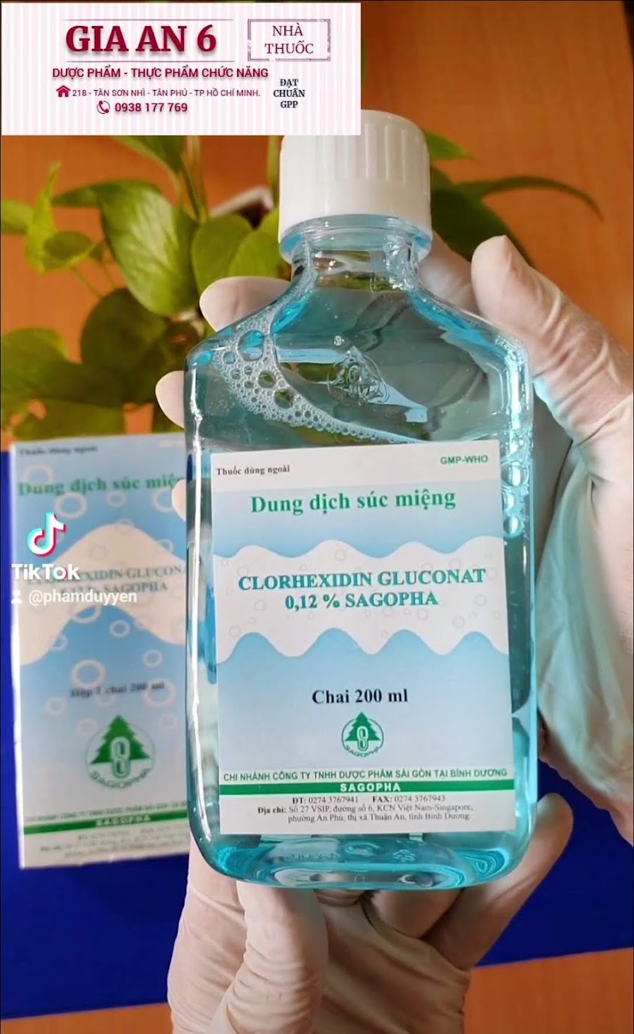 NƯỚC SÚC MIỆNG CLORHEXIDIN (200ML).