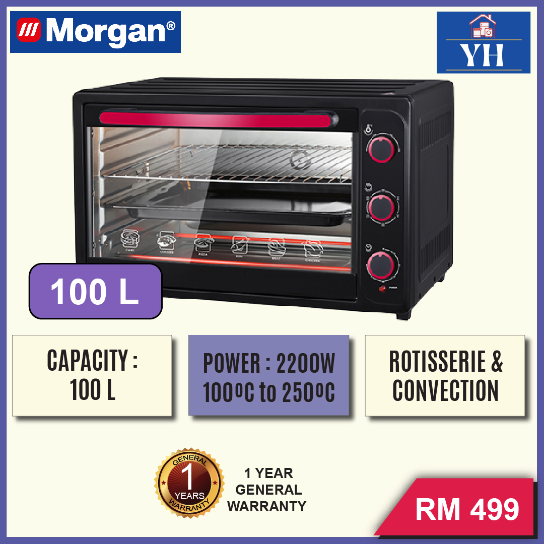 100L 2200W 6 Function Electric Oven with Rotisserie & Convection