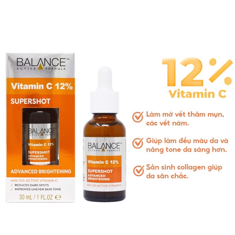 Tinh Chất Dưỡng Trắng Da Mờ Thâm Balance Active Formula Vitamin C Brightening Serum