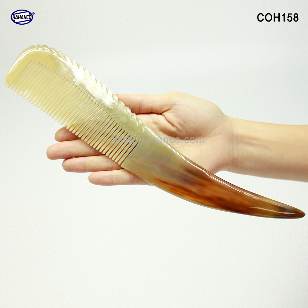 Chiếc Lược sừng khủng nhất (COH158) - làm từ nửa chiếc sừng bò Châu Phi (Size:XXL-23-30cm) - HAHANCO