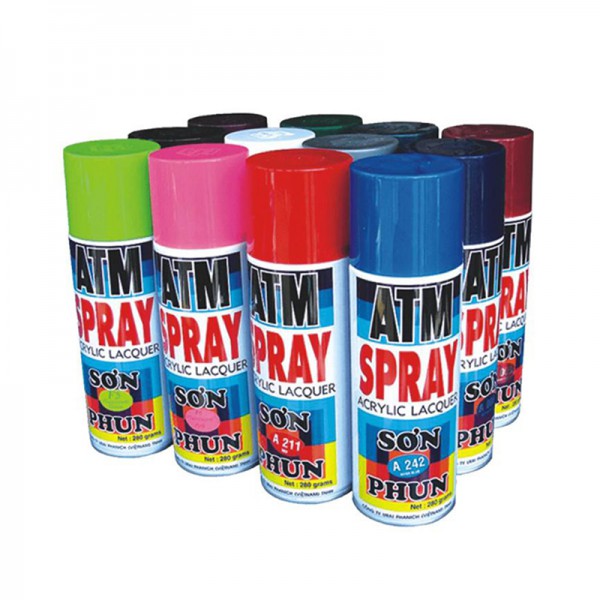 Chai sơn xịt atm 400ml nhiều màu