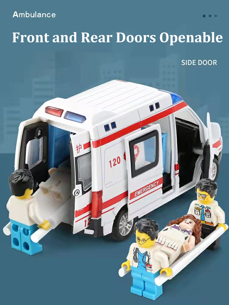 Meettoy Children's Alloy Emergency Ambulance Toy With Sound And Light Pull  Back Can Open The Door Cars for Baby Boys Girls Birthday Christmas Gifts |  Lazada PH