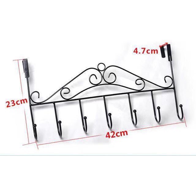 MÓC TREO ĐỒ SAU CỬA NGHỆ THUẬT 7 MÓC (Màu Ngẫu Nhiên)