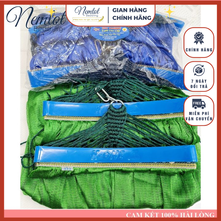 🔥HÀNG MỚI VỀ🔥 Võng Lưới Kone Duy Phương Cao Cấp , Võng lưới Cỡ Đại Chất Dày Dặn, Bền Đẹp, 2 Lớp SIêu Mềm Mịn, Thoáng Mát, Bền Chắc, Võng Lưới Cho Người Lớn Chịu Lực Cao_Hàng Công Ty Chính Hãng_ Nemtot Bedding