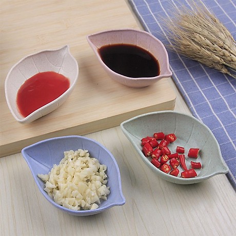 Đĩa Đựng Gia Vị Hình Chiếc Lá Bằng Lúa Mạch