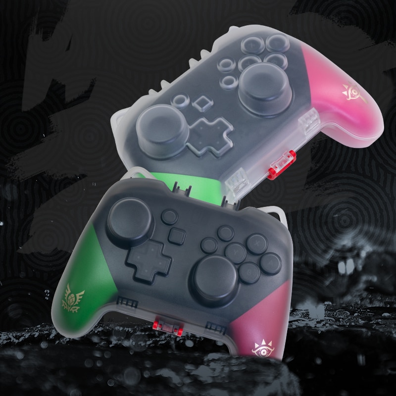 For Nintendo Switch Pro Controller Protective Case Transparent Clear Crystal Cover Controllerhandle Shell With Charging Port