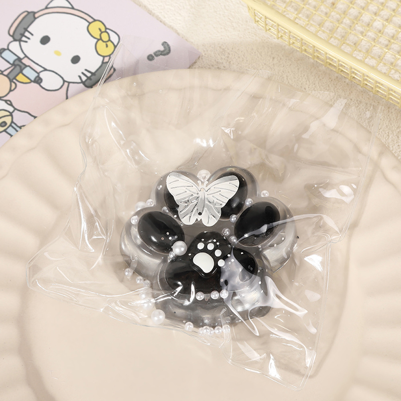 1PC Mochi Taba Transparent Crystal Cat Paw Fidget Toy TPR Soft Relief Relax Toys BAWEI