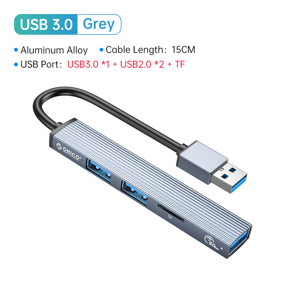 Orico type c hub 4 port usb 3.0 2.0 multi splitter otg adapter portable tf dock for computer accessories