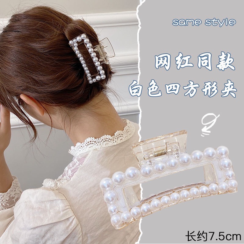 Kẹp tóc chữ t đính ngọc trai thanh lịch hottrend pktl0533