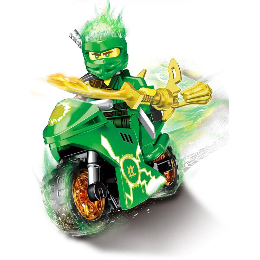 TRTEWWS Mô hình xe máy Khối xếp hình Ninja Jay zane Nhân vật hành động Nhân vật Ninja Anime Đồ chơi lắp ráp Mô hình nhỏ Đồ chơi giáng sinh
