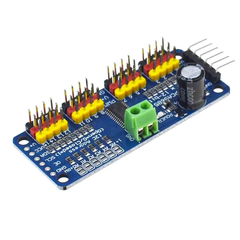 16-channel 12-bit pwm/servo driver - i2c interface - pca9685 for arduino raspberry pi diy servo shield module