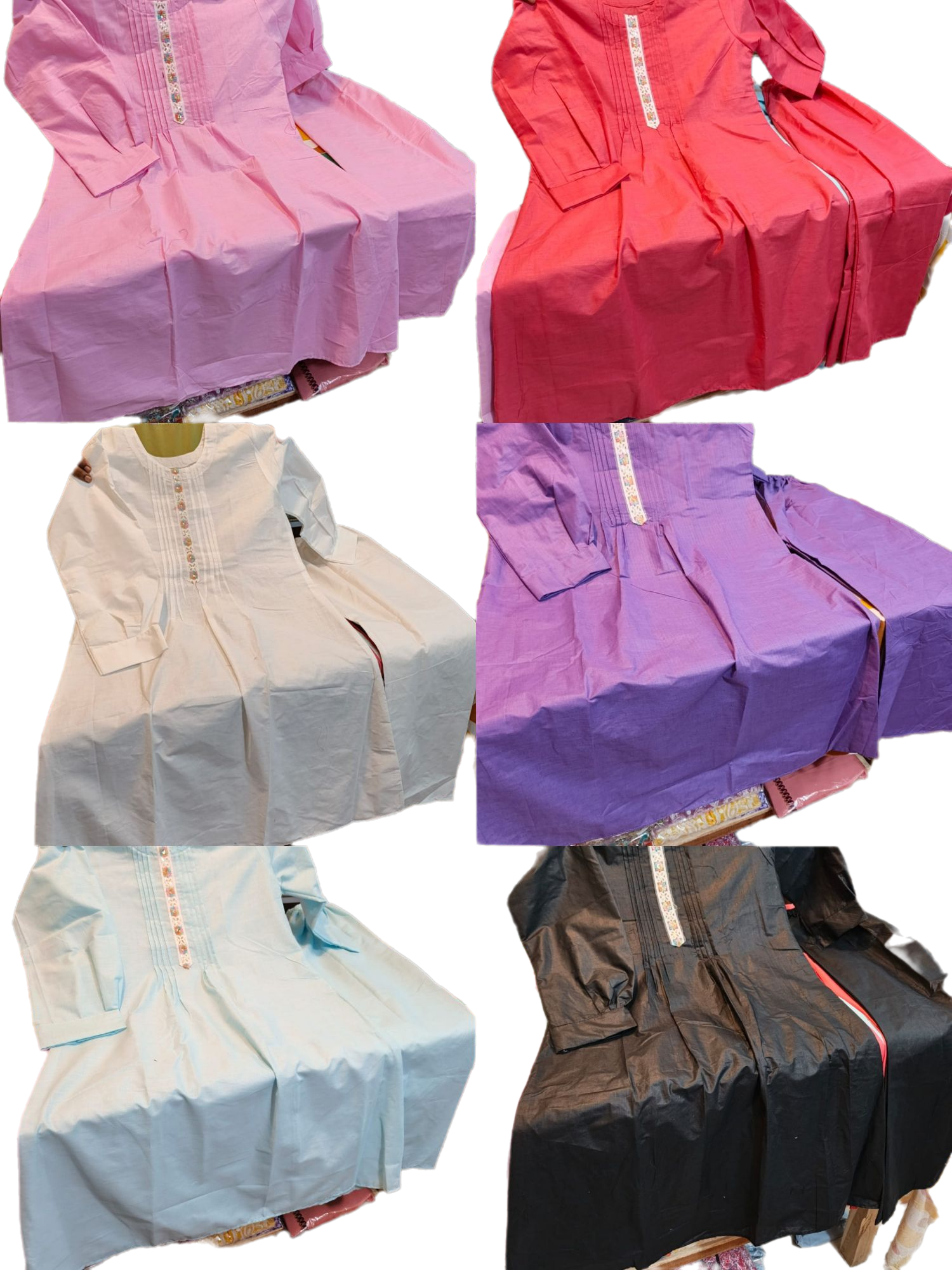100% pure cotton fabrics 2 pieces for girls