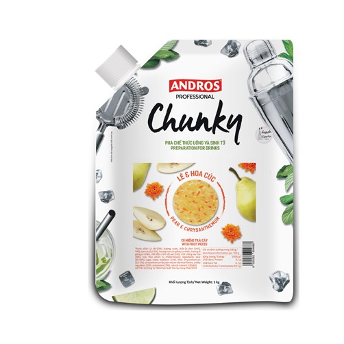 Mứt trái cây Chunky gói 1kg nhiều mùi