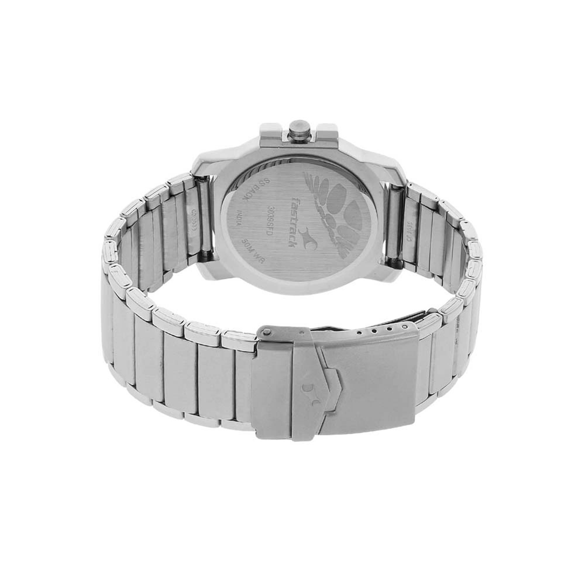 Fastrack Silver Dial Silver Stainless Steel Strap Analog Watch For